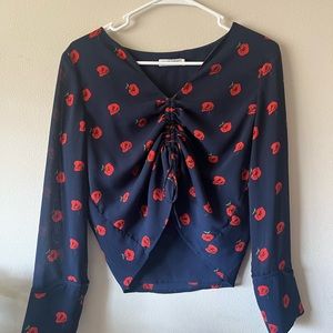 Stella blouse in cherry print